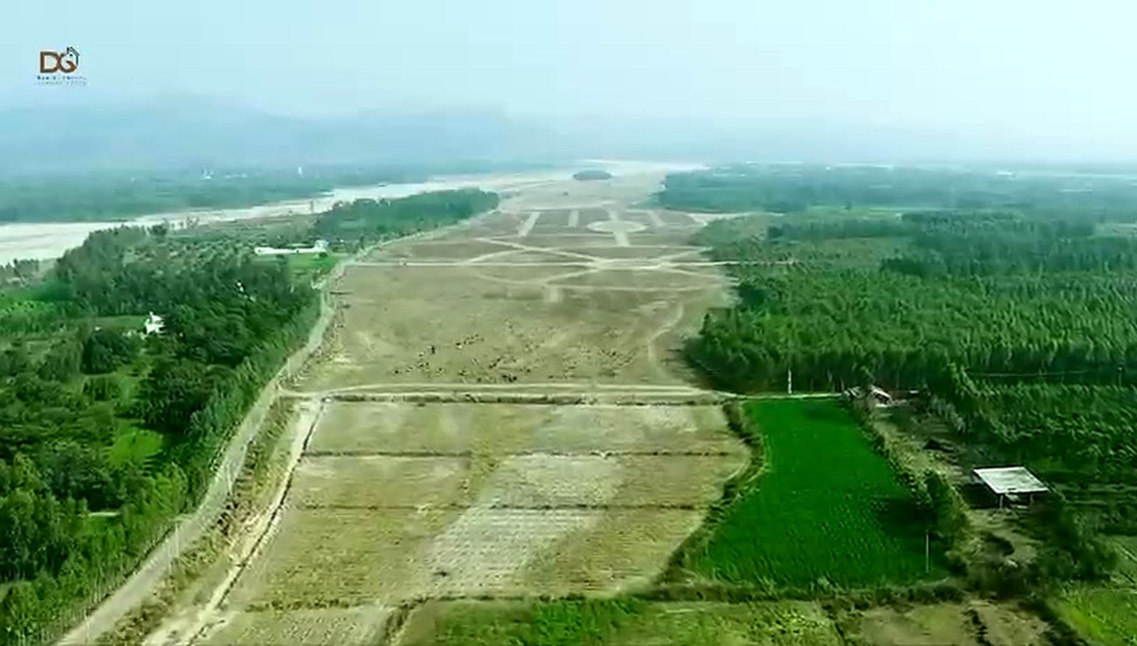 Aerial view of Shakumbhari Estate plotted farmland